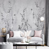 3023-E / Modern Grey Paisley Wallpaper, Adhesive Peel and Stick, Temporary Wallpaper for Home Decor - Artevella